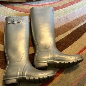 Hunter Metallic Rain Boots womwn sz 40